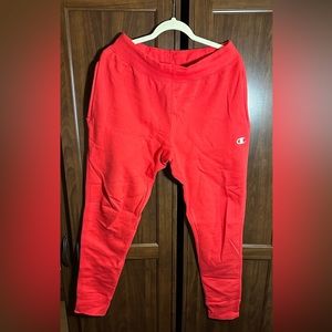 Men’s Champion red jogger sweatpants